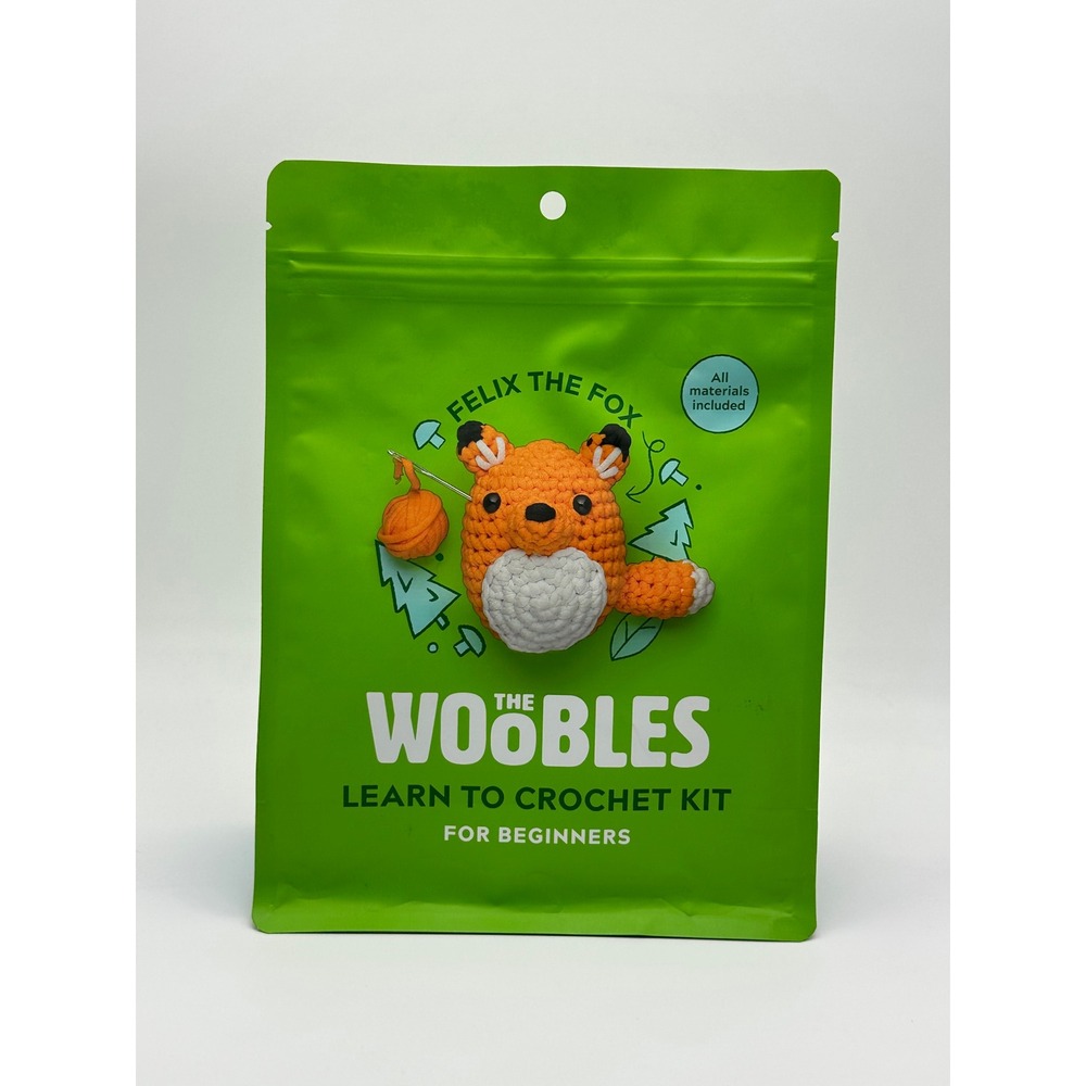The Woobles Felix the Fox Learn to Crochet Kit for Beginners New Sealed